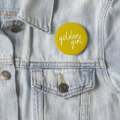 Golden Girl | Modern Gold Script Button (Beispiel)