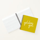 Golden Girl | Modern Gold Script Notizblock (Innenseite)