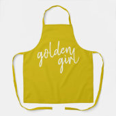 Golden Girl | Modern Gold Script Schürze (Vorderseite)
