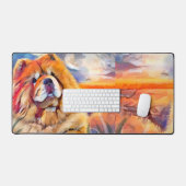 GOLDEN GIRL Rough Red ChowDesk Mat Schreibtischunterlage (Tastatur & Maus)