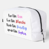 Golden Girls Life Wisdom Typography Waschbeutel (Rechte Ecke)