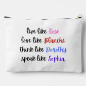 Golden Girls Life Wisdom Typography Zubehörtasche (Rückseite)