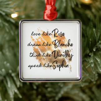 Golden Girls Typografie Gold Foil Ornament Aus Metall
