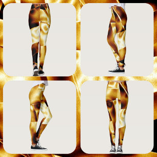 Golden Glam Bronze Moderne Chic Leggings