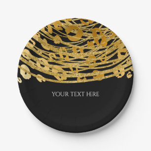 Golden Glam Cheetah-Druck Exotischer Druck Party Pappteller