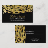 Golden Glam Cheetah Print Exotic Angebot a Friend Empfehlungskarte (Vorne/Hinten)