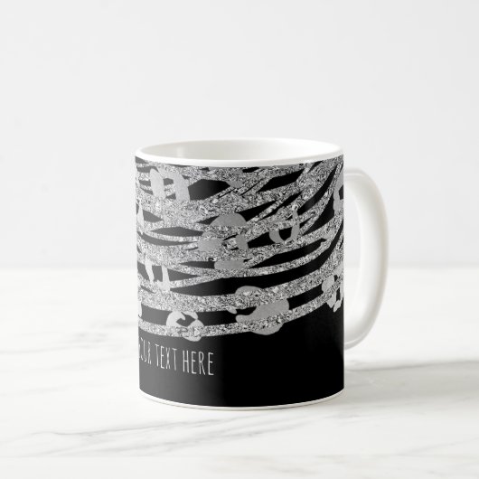 Golden Glam Cheetah Print Exotic Animal Print Kaffeetasse (VorderseiteRechts)