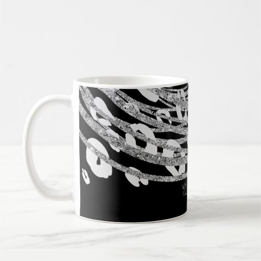 Golden Glam Cheetah Print Exotic Animal Print Kaffeetasse (Links)
