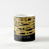 Golden Glam Cheetah Print Exotic Animal Print Kaffeetasse (Mittel)