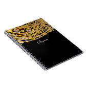 Golden Glam Cheetah Print Exotic Animal Print Notizblock (Rechte Seite)