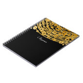 Golden Glam Cheetah Print Exotic Animal Print Notizblock (Linke Seite)