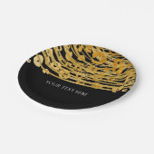 Golden Glam Cheetah Print Exotic Print Party Pappteller (Schrägansicht)