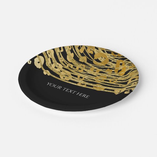 Golden Glam Cheetah Print Exotic Print Party Pappteller (Schrägansicht)