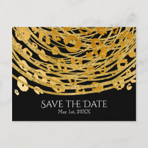 Golden Glam Cheetah Print Exotic Save the Date Ankündigungspostkarte