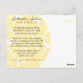 Golden Glam Custom Hair Salon Postkarte (Rückseite)