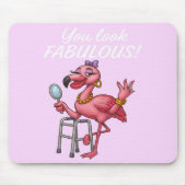 Golden Glam Flamingo Mousepad (Vorne)