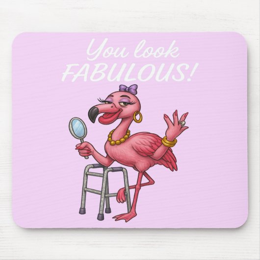 Golden Glam Flamingo Mousepad (Vorne)