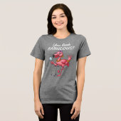 Golden Glam Flamingo Tri-Blend Shirt (Vorderseite voll)
