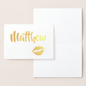 Golden Glam Kissy Lips Folienkarte (Anzeige)