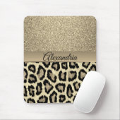 Golden Glam Leopard Print Mousepad (Mit Mouse)