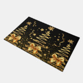 Golden Glam mettalic Xmas funkelnd elegantes schwa Fußmatte (Schrägansicht)
