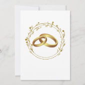 Golden Glamour Luxury Wedding Einladung (Rückseite)