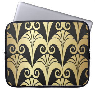 Golden glänzende Textur. Goldmedaille für Vintage Laptopschutzhülle