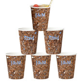 Golden Glass Bronze mit Initialen Pappbecher