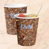 Golden Glass Bronze mit Initialen Pappbecher