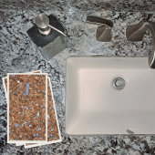 Golden Glass Bronze mit Initialen Serviette