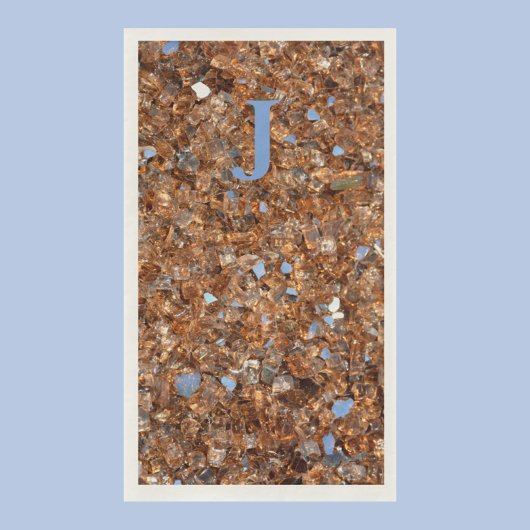 Golden Glass Bronze mit Initialen Serviette