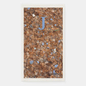 Golden Glass Bronze mit Initialen Serviette (Vorderseite)