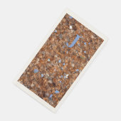 Golden Glass Bronze mit Initialen Serviette (Ecke)