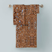 Golden Glass Brown Badhandtuch Set