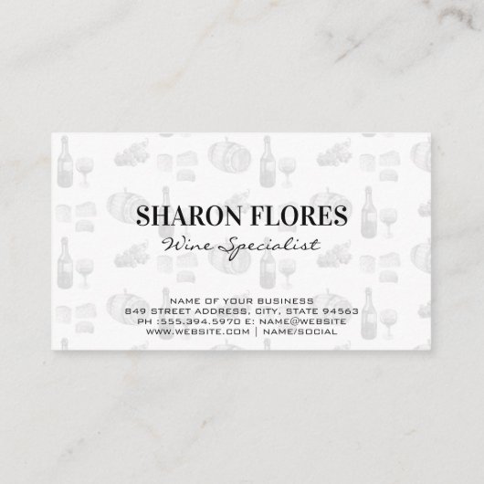 Golden Glass | Weinstein Visitenkarte (Rückseite)