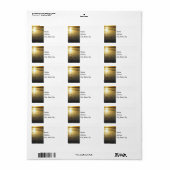 Golden Glassy Sand Adressaufkleber (Vorne)