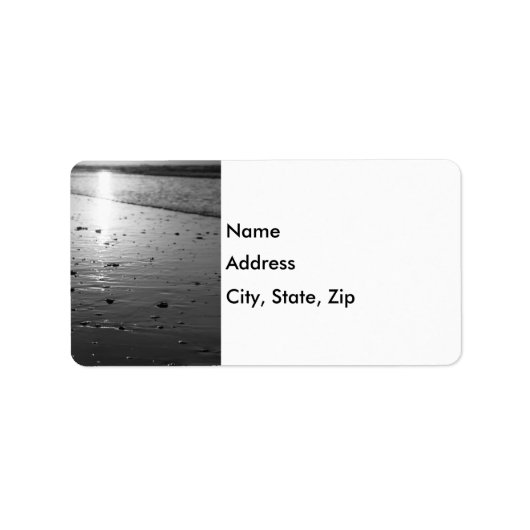 Golden Glassy Sand Grayscale Adressaufkleber (Vorne)