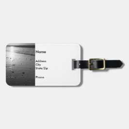 Golden Glassy Sand Grayscale Gepäckanhänger