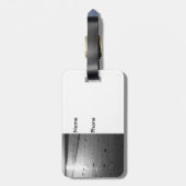 Golden Glassy Sand Grayscale Gepäckanhänger (Rückseite vertikal)
