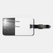 Golden Glassy Sand Grayscale Gepäckanhänger (Rückseite horizontal)