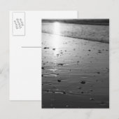 Golden Glassy Sand Grayscale Postkarte (Vorne/Hinten)