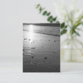 Golden Glassy Sand Grayscale Postkarte (Stehend Vorderseite)