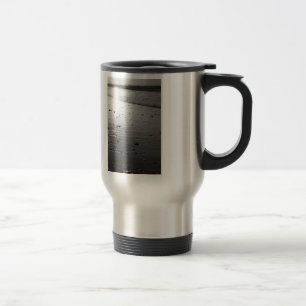 Golden Glassy Sand Grayscale Reisebecher
