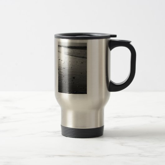 Golden Glassy Sand Grayscale Reisebecher (Rechts)