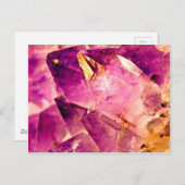 Golden Gleaming Amethyst Crystal Postkarte (Vorne/Hinten)