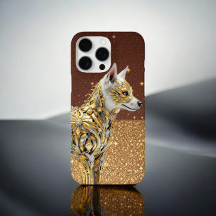 Golden Glimmer Fox iPhone 16 Pro Max Hülle