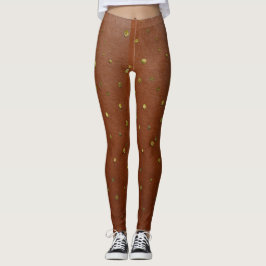 Golden Glint: funkelnde braune Leggings"? Leggings