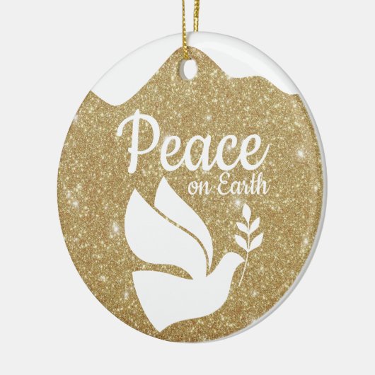 Golden Glitter Christmas Luke Bible Verse ⛪️ 🎄 Keramik Ornament (Links)