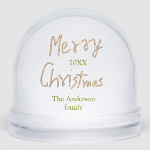 Golden glitter merry christmas add family name yea