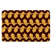 Golden Glittering Bunnies Magnet (Horizontal)
